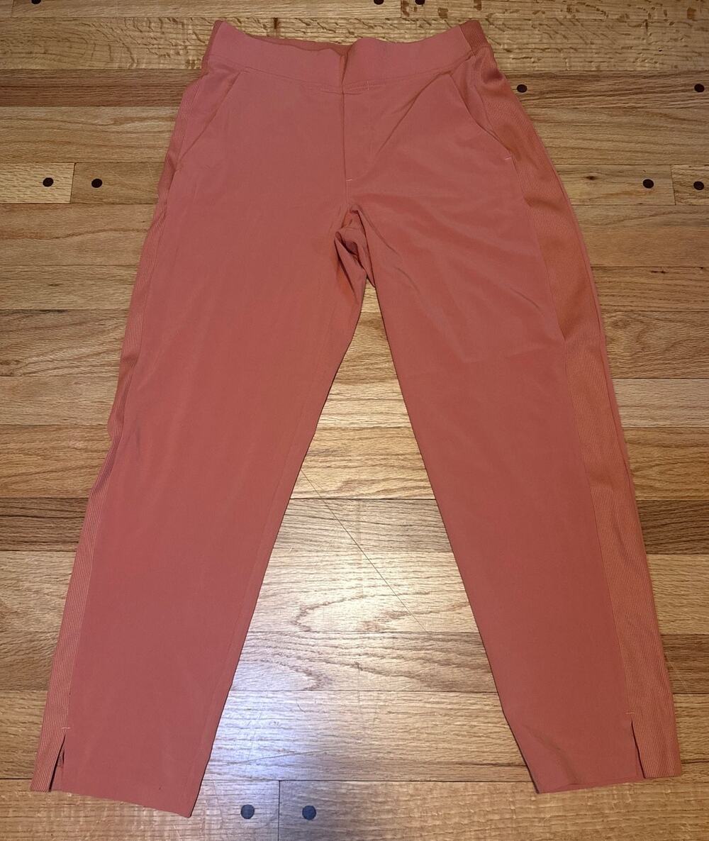 Athleta Brooklyn Ankle Pant Orange Travel Golf Stretch Pants Womens S